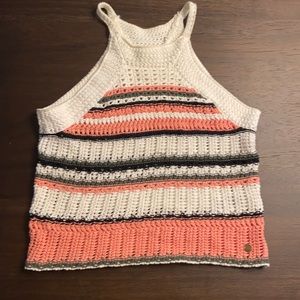 ROXY knit sweater crop tank XS